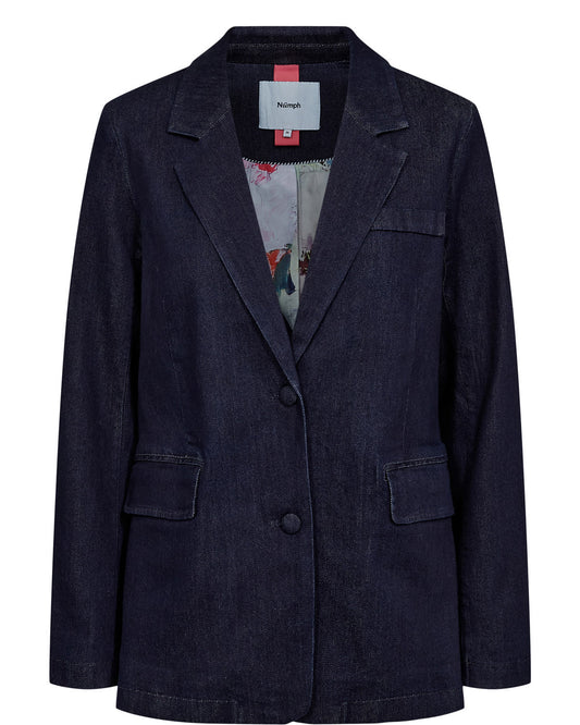 Numph Aletta Blazer - Dark Blue Denim