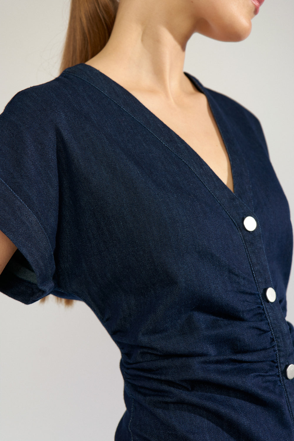 Numph Aletta Dress - Dark Blue Denim