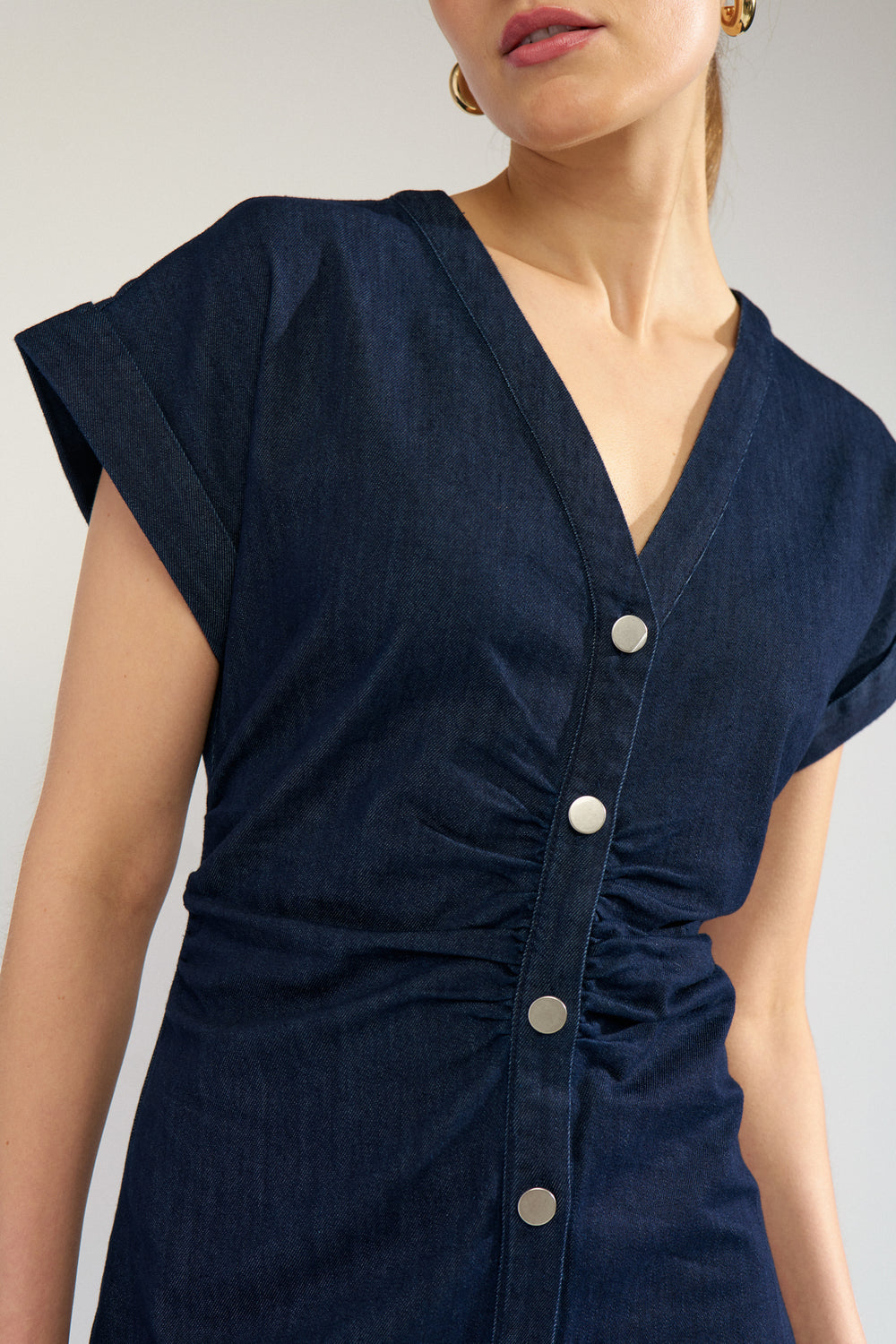 Numph Aletta Dress - Dark Blue Denim