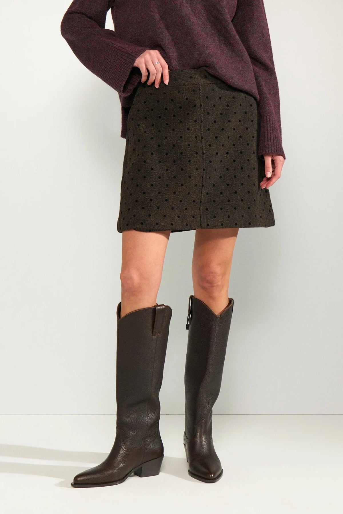 Numph Amia Skirt - Black Coffee