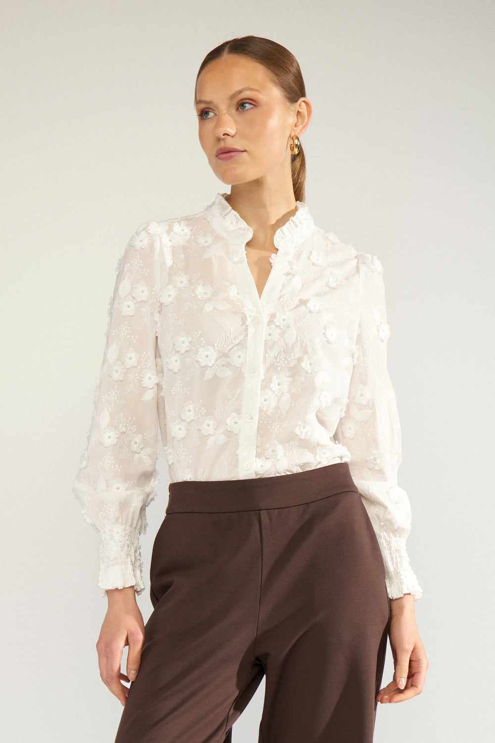 Numph Lenea Shirt - Bright White