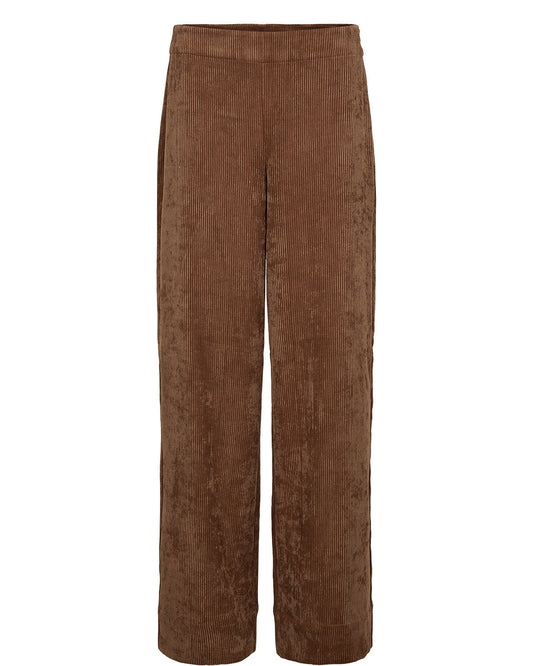 Numph Celise Wide Pants - Deep Taupe