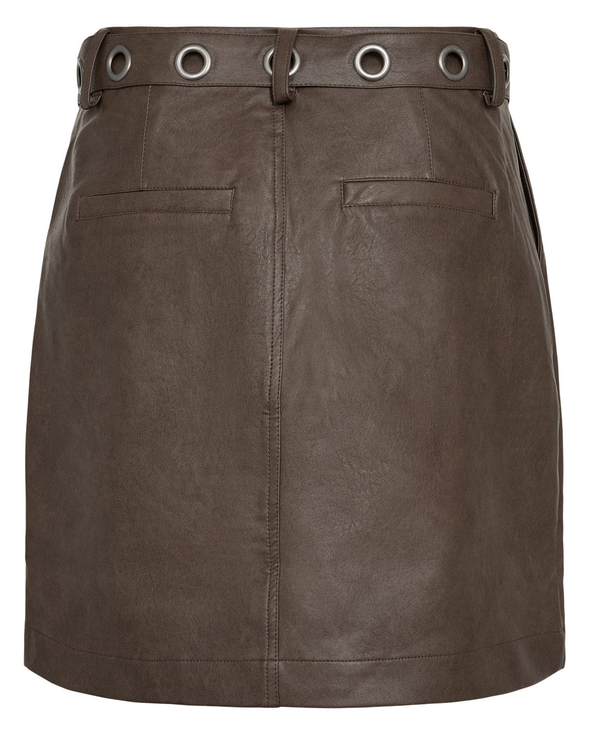 Numph Dorith PU Skirt - Black Coffee