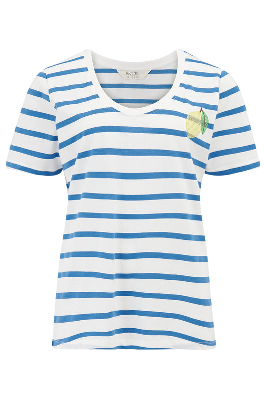Sugarhill Brighton Sylvie Tee - blue stripes