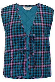 Vander Quilted Waistcoat - teal