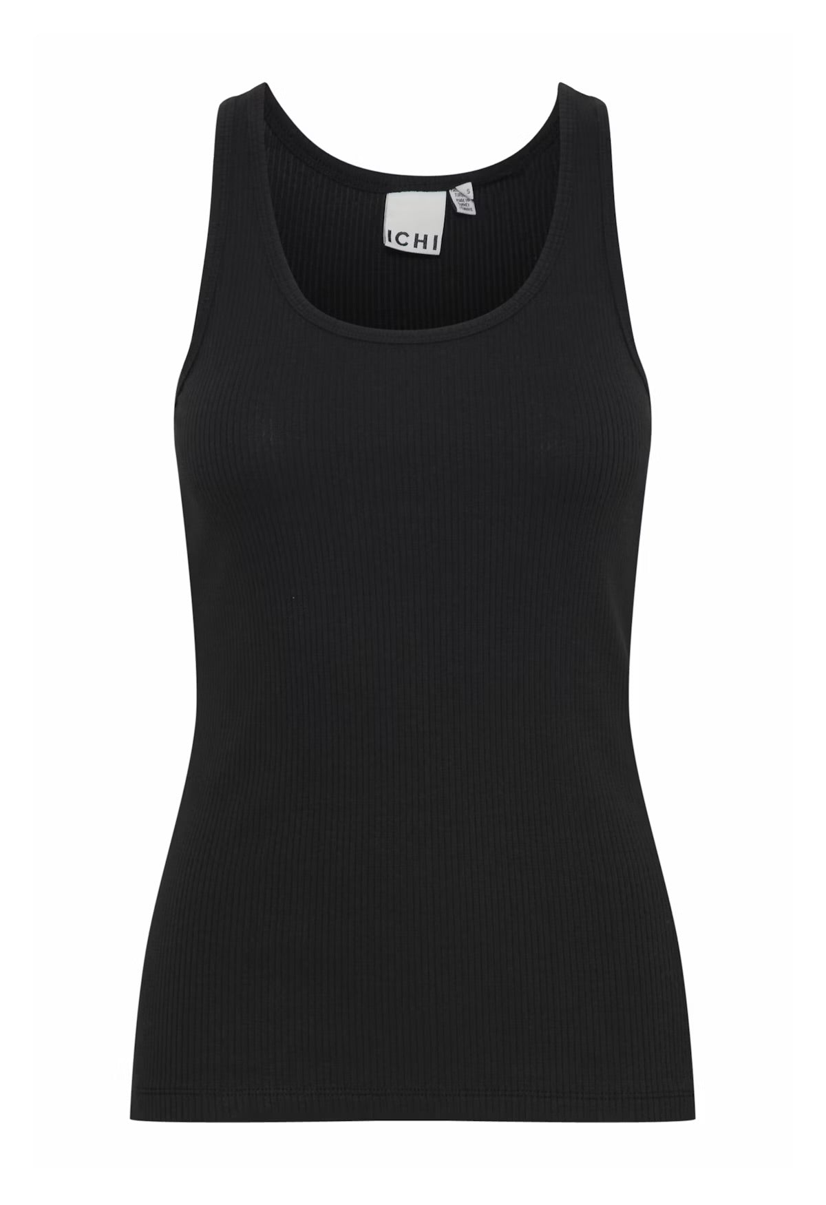 ICHI Palmer Rib Box Top - Black