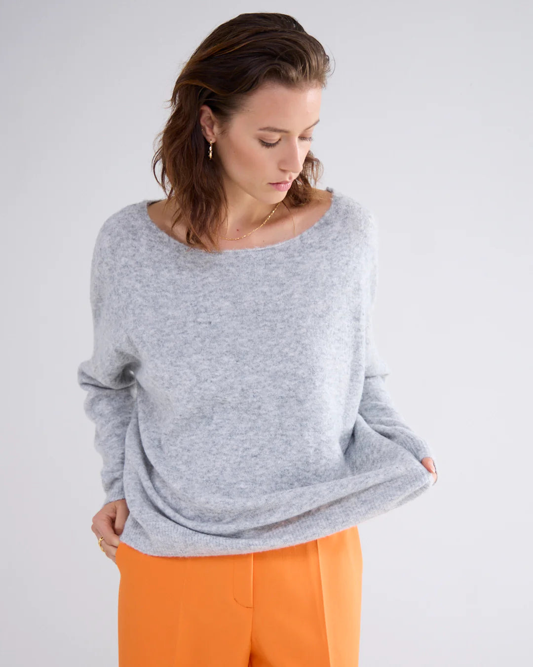 Summum Boat Neck Sweater - Mist