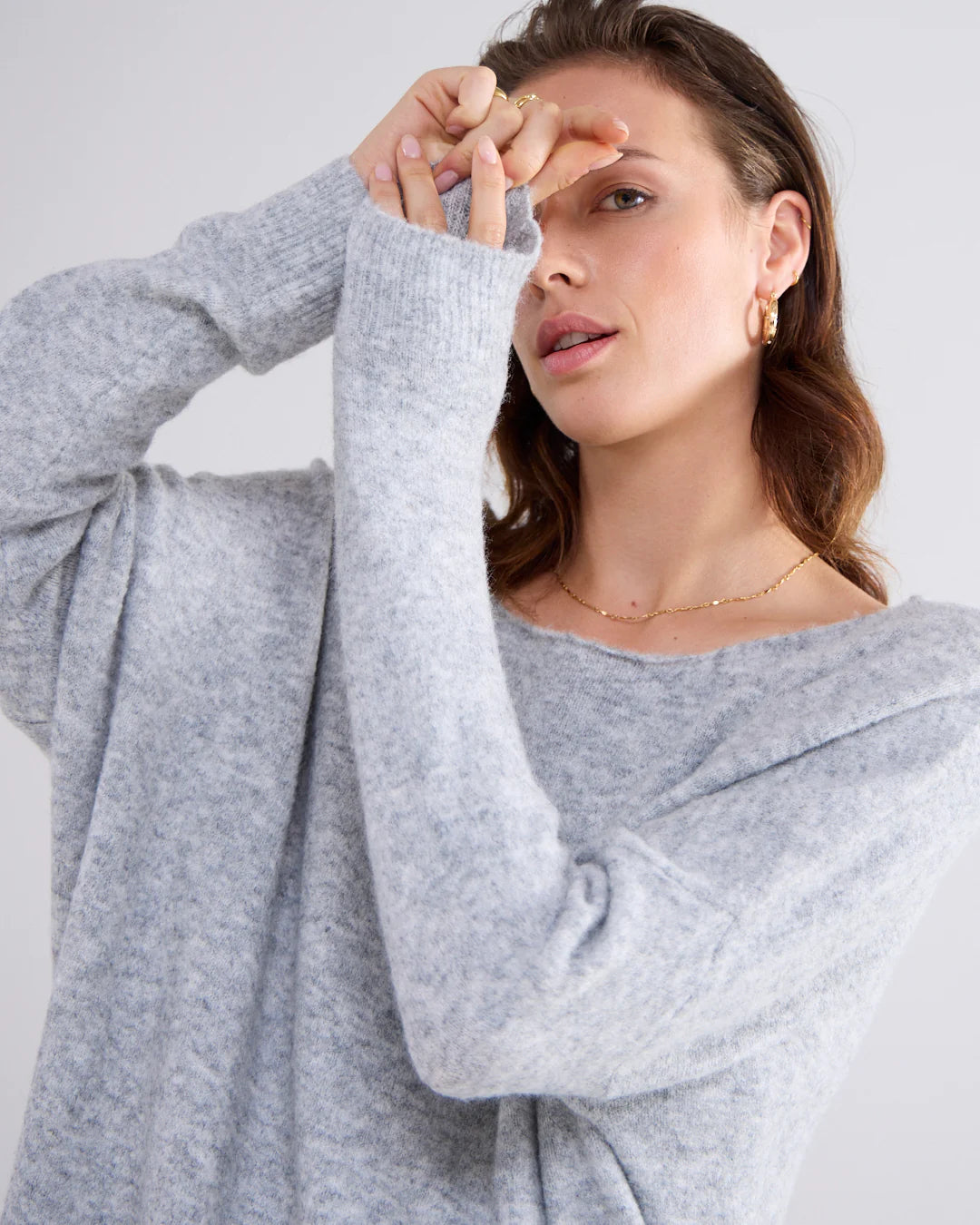 Summum Boat Neck Sweater - Mist