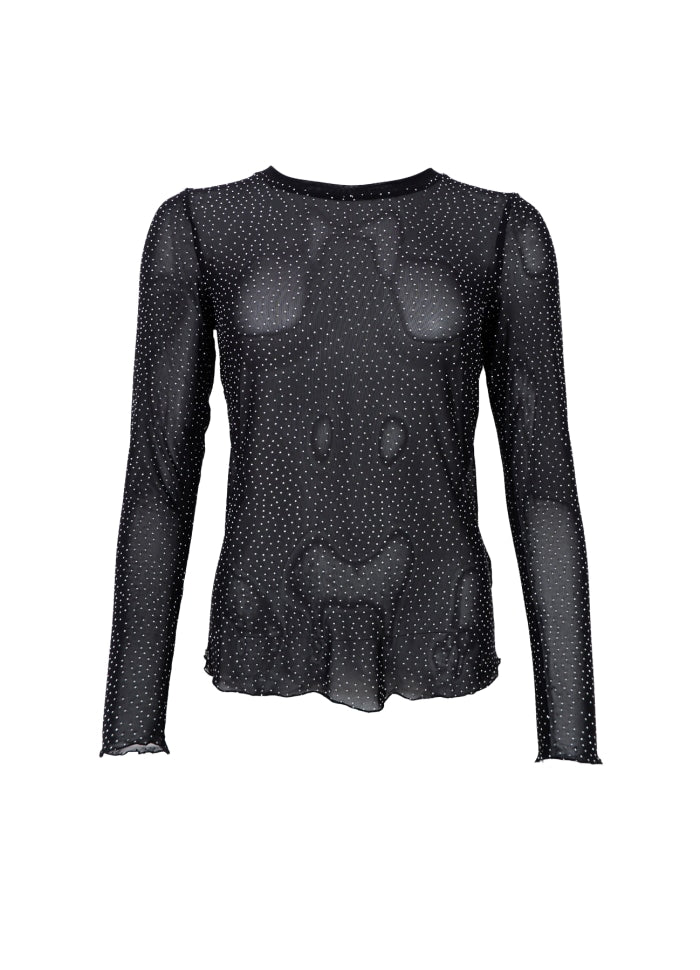 BC Alexis Rhinestone Top - black