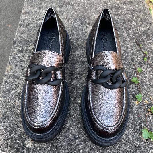 MT Chain Loafers - Pewter