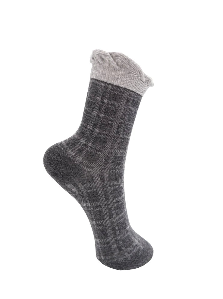 BC Checkie Socks - Dark Grey