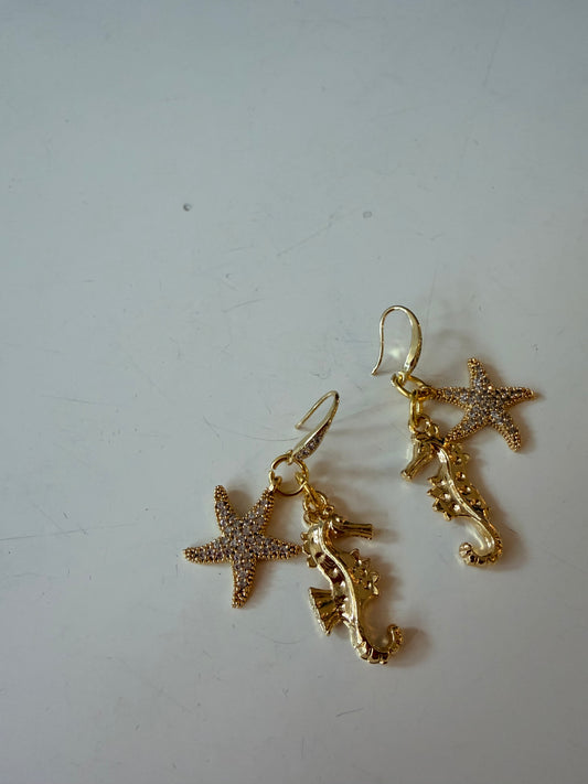 DW Sea Earrings - starfish/seahorse