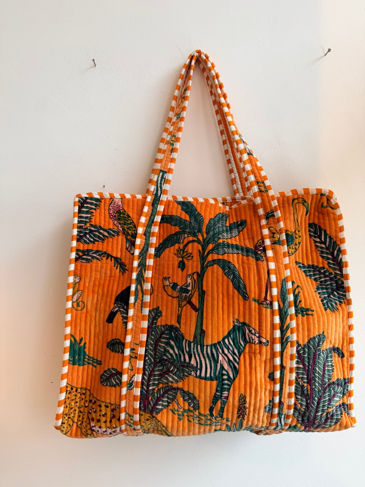 Velvet Jungle Shopper - orange