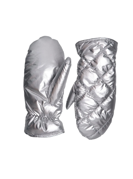 BC Paloma Quilted Mittens - Silver