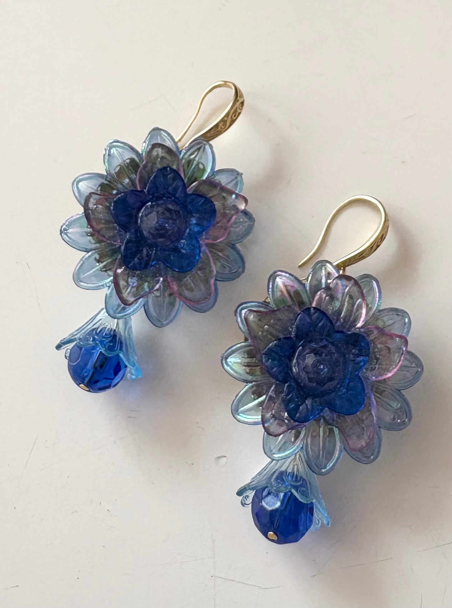 DW Flower Earrings - Blue