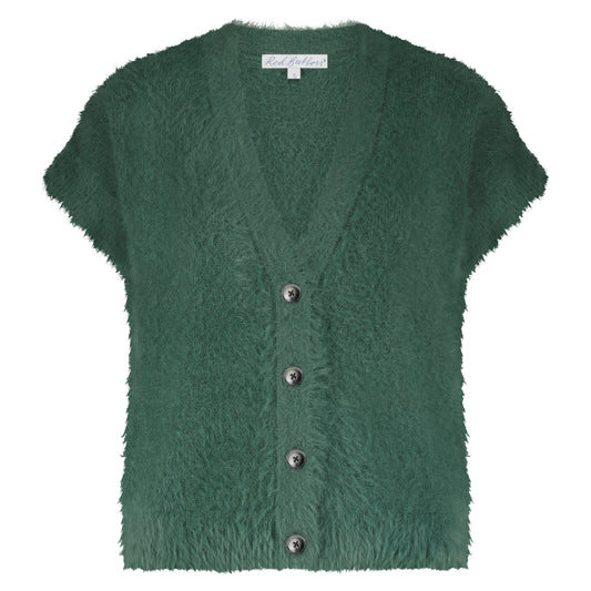 Sleeveless Fuzzy Knit - pine