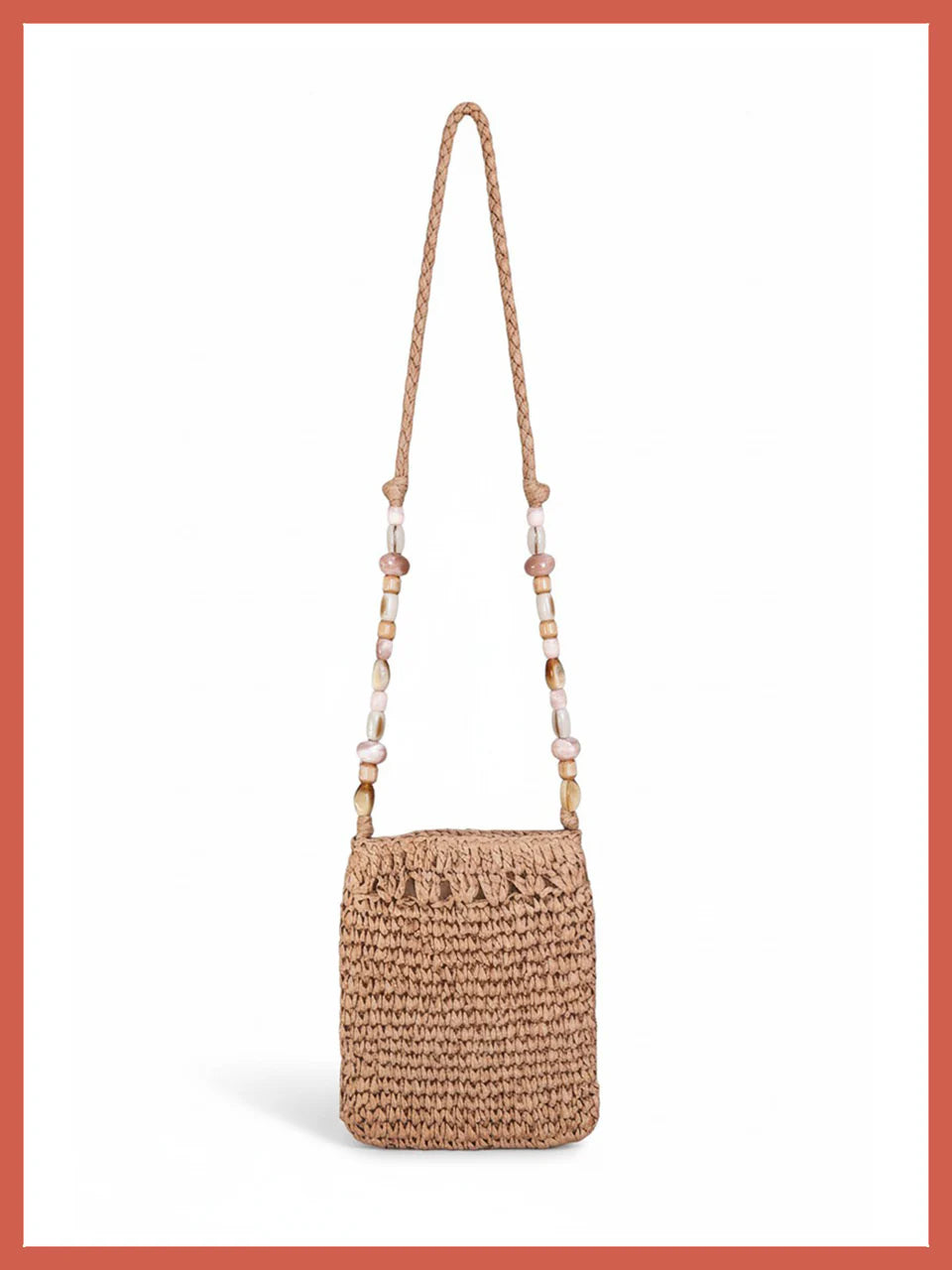 Nooki Billie Crochet Phone Bag - Tan