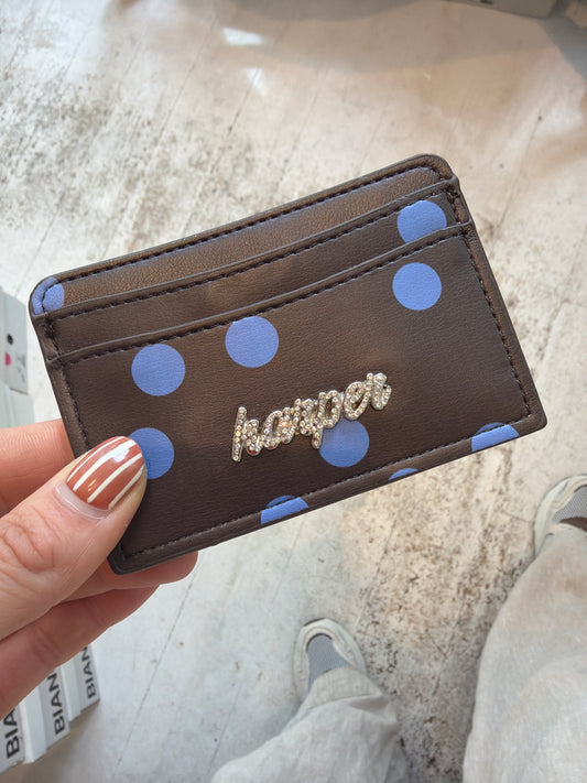 H&Y Harper Card Wallet - polka dot