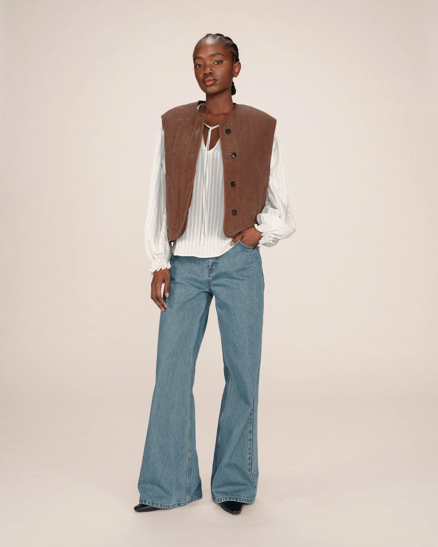 Grace & Mila Seth Waistcoat - brown