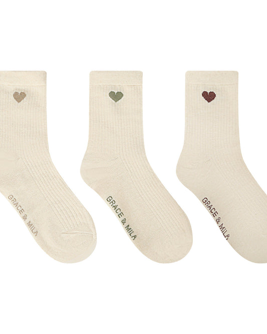 G&M Socks in a Box - cream mix
