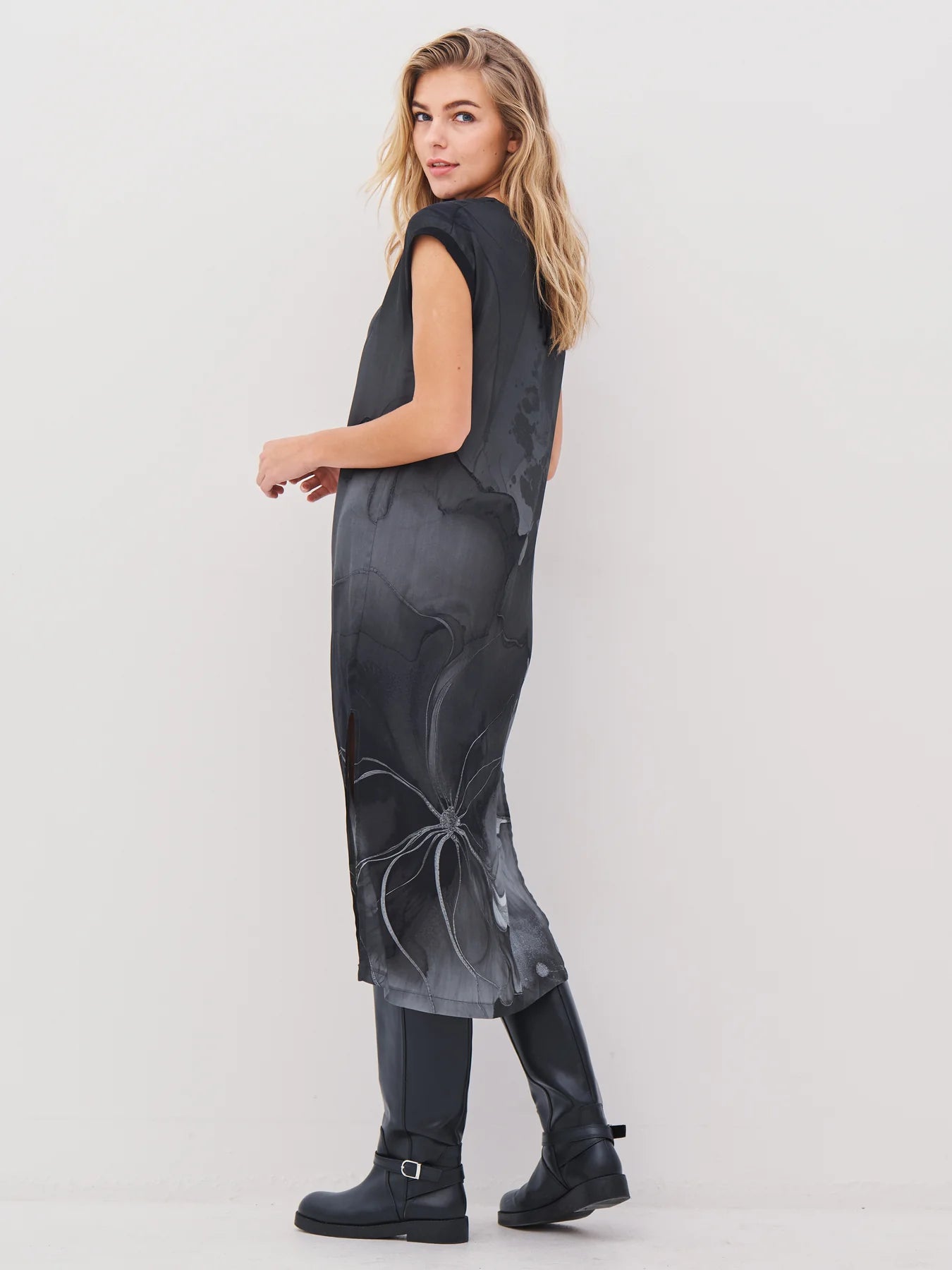 NU Denmark Abbi Long Dress - Grey Mix