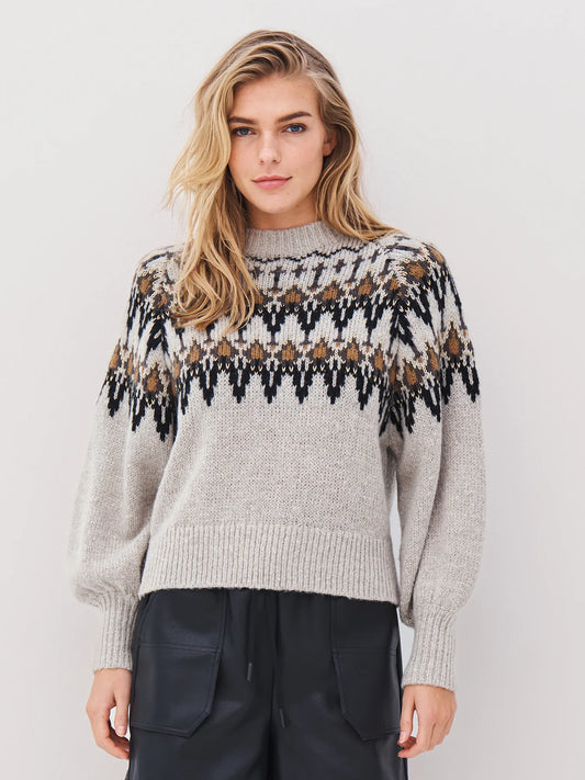 NU Denmark Alena Pullover Knit - Bone Mix