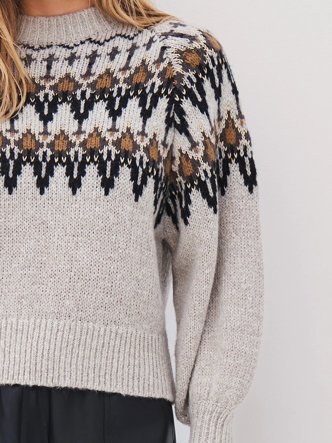 NU Denmark Alena Pullover Knit - Bone Mix