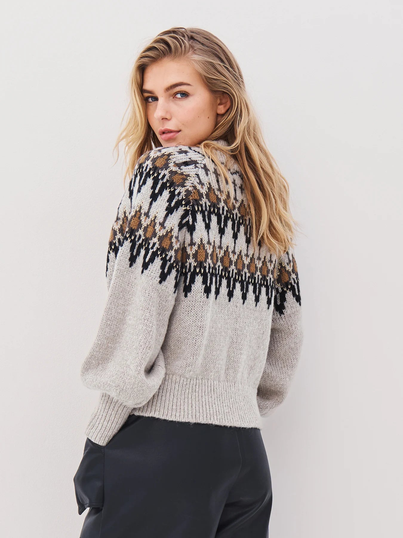 NU Denmark Alena Pullover Knit - Bone Mix