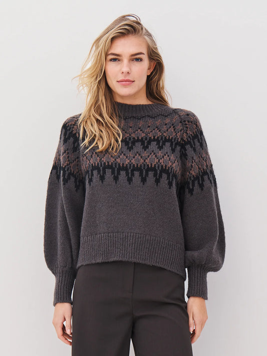 NU Denmark Alena Pullover Knit - Grey Mix