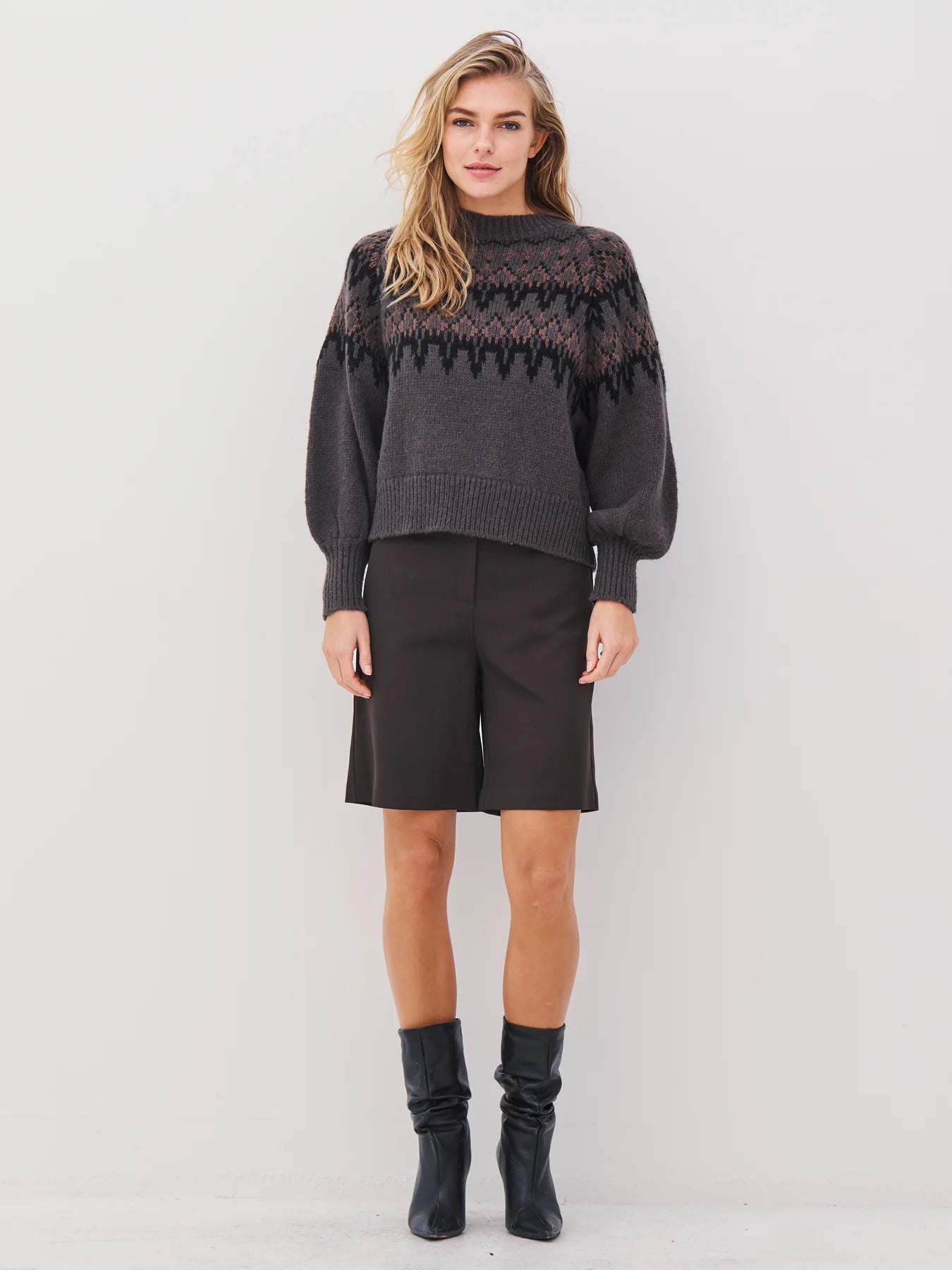 NU Denmark Alena Pullover Knit - Grey Mix