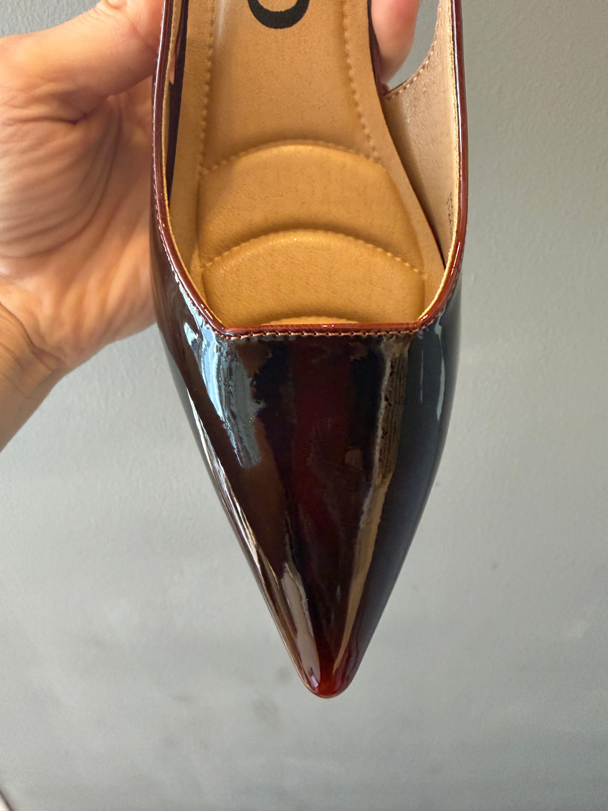 BIANCO Biamaralyn Slingback Heels - brown patent