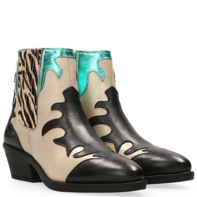 Maruti Tessy Western Boots - aqua