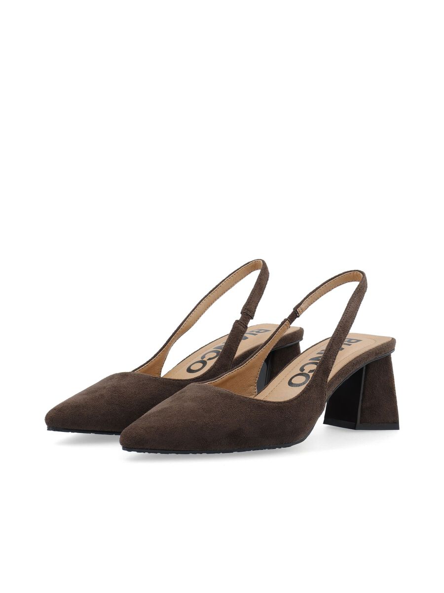 BIANCO Biamaralyn Slingback Heels - Brown suede