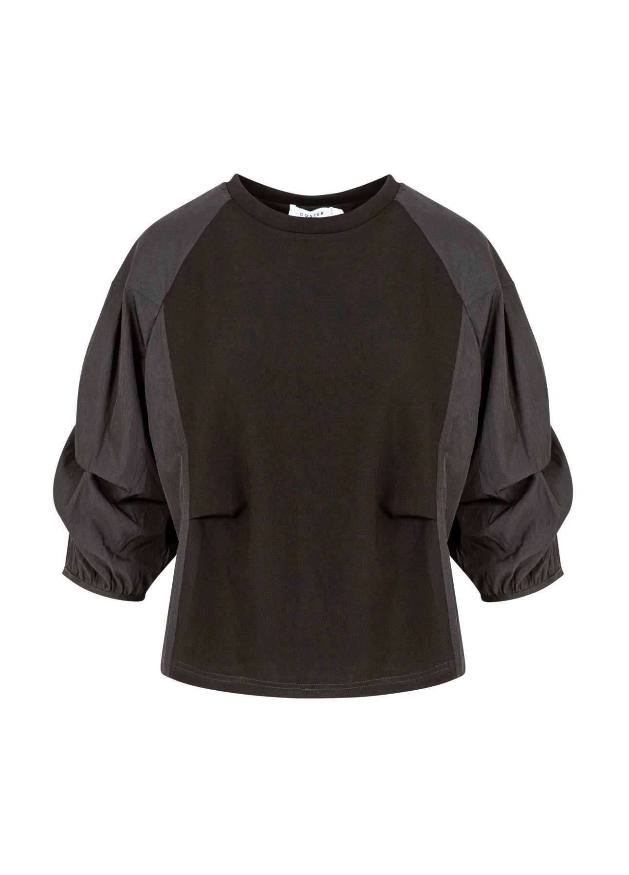 Coster CPH Blouse with Mix Puffy Sleeves - Black