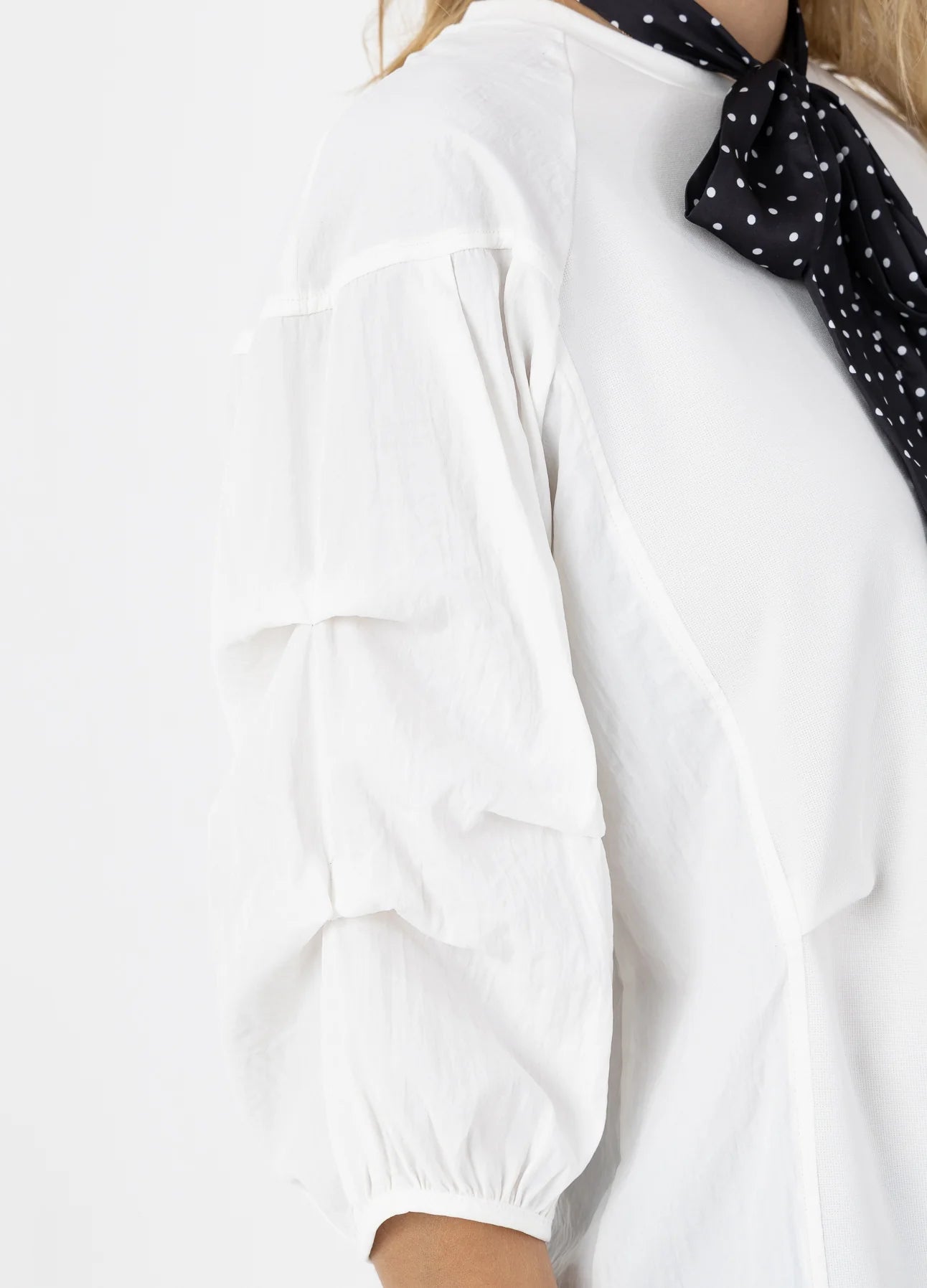 Coster CPH Blouse with Mix Puffy Sleeves - Off White