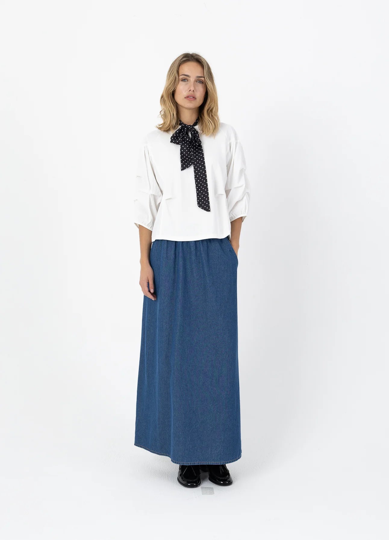 Coster CPH Blouse with Mix Puffy Sleeves - Off White