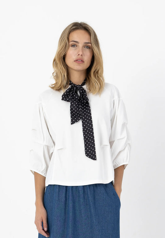 Coster CPH Blouse with Mix Puffy Sleeves - Off White