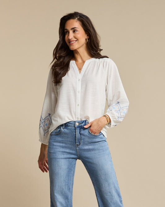 RB Embroidered Blouse - white
