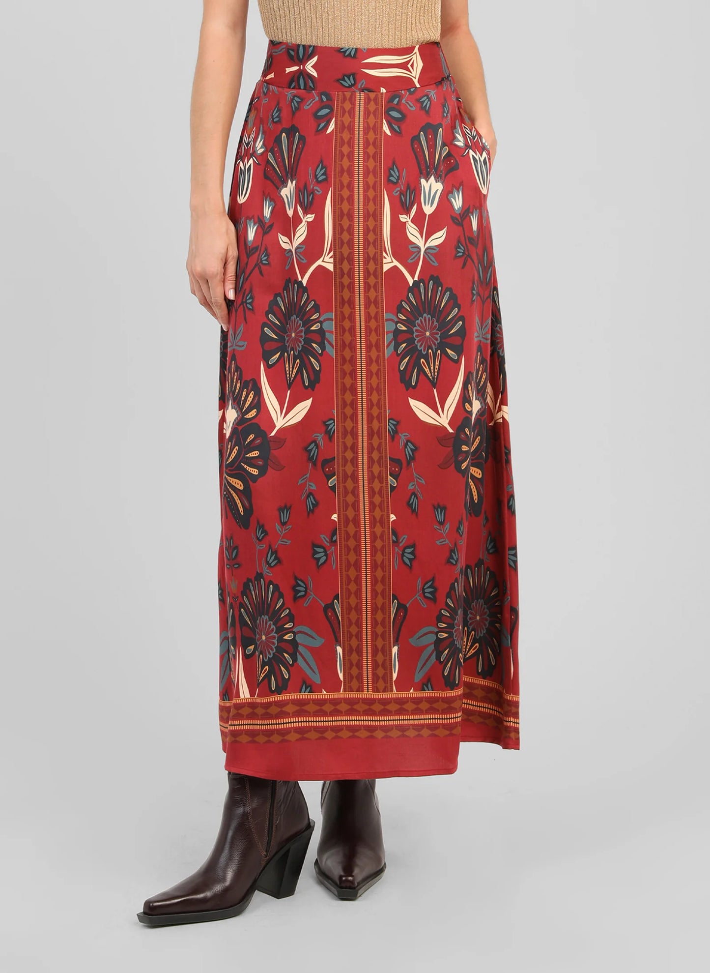 An’ge Robiliane Skirt - burgundy