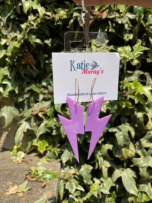 Lightning bolt earrings - 4 colours