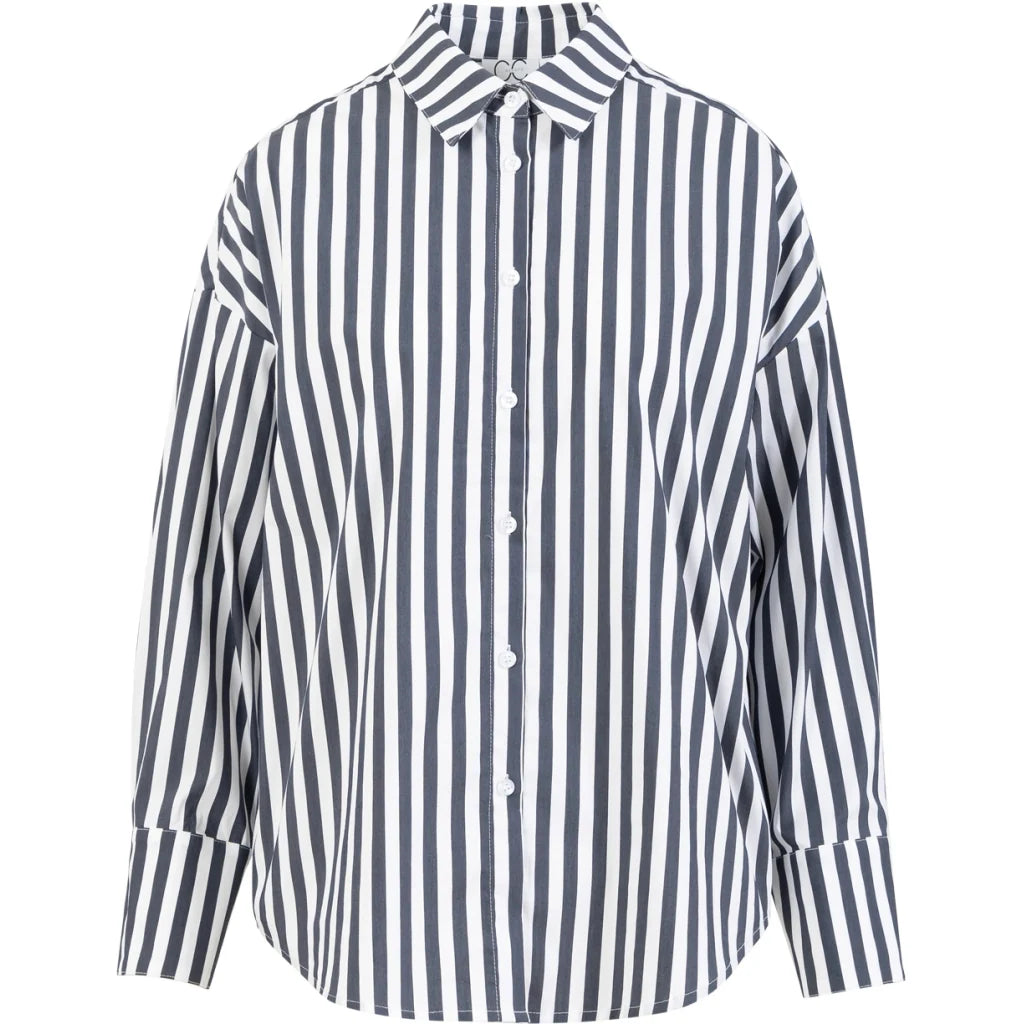 Coster Copenhagen Harper Stripe Shirt - Navy