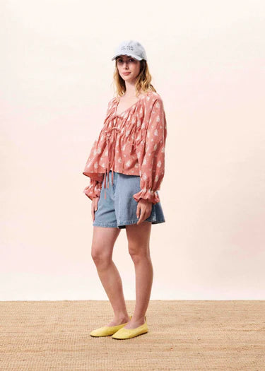 FRNCH Maui Blouse - Red