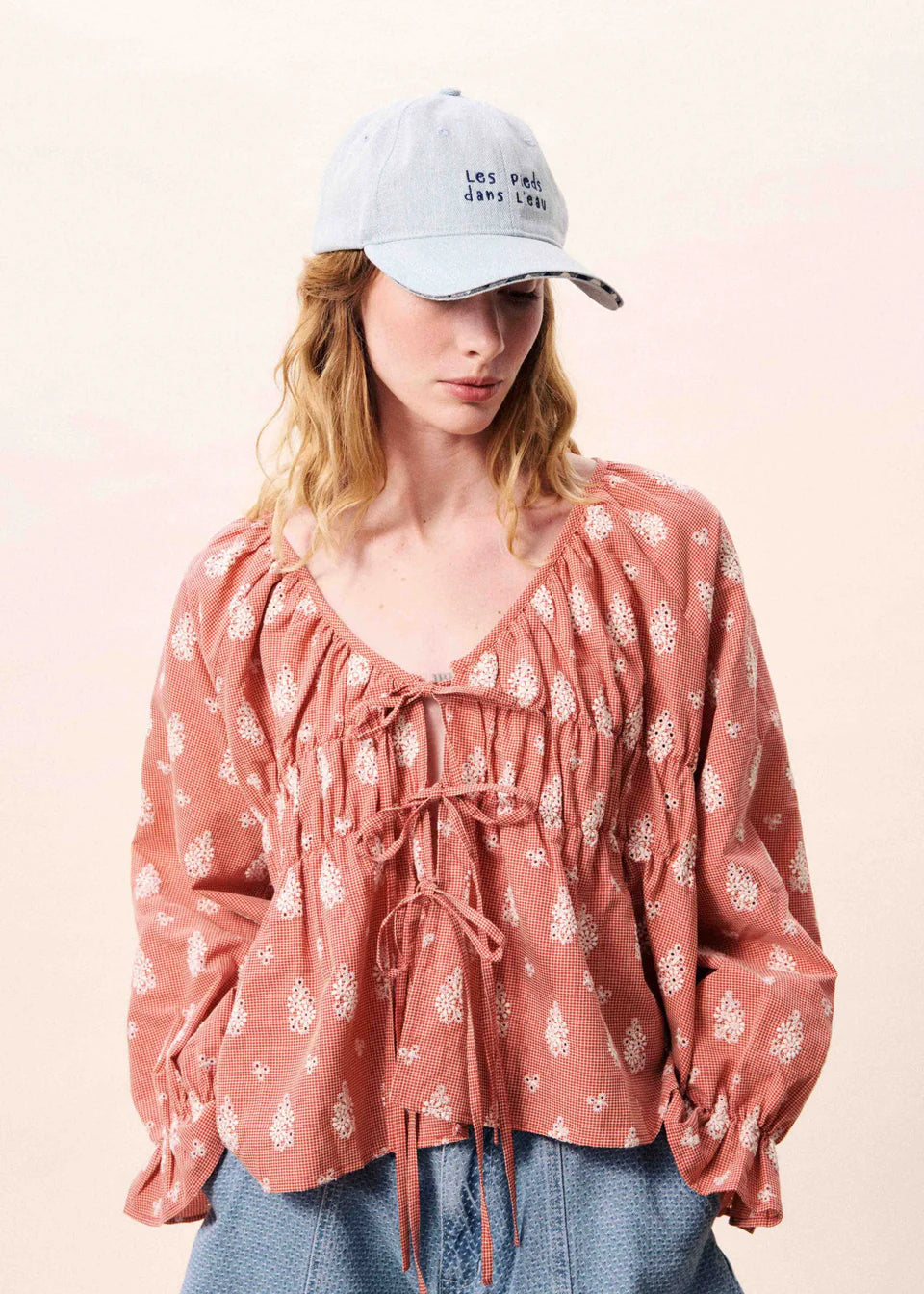FRNCH Maui Blouse - Red