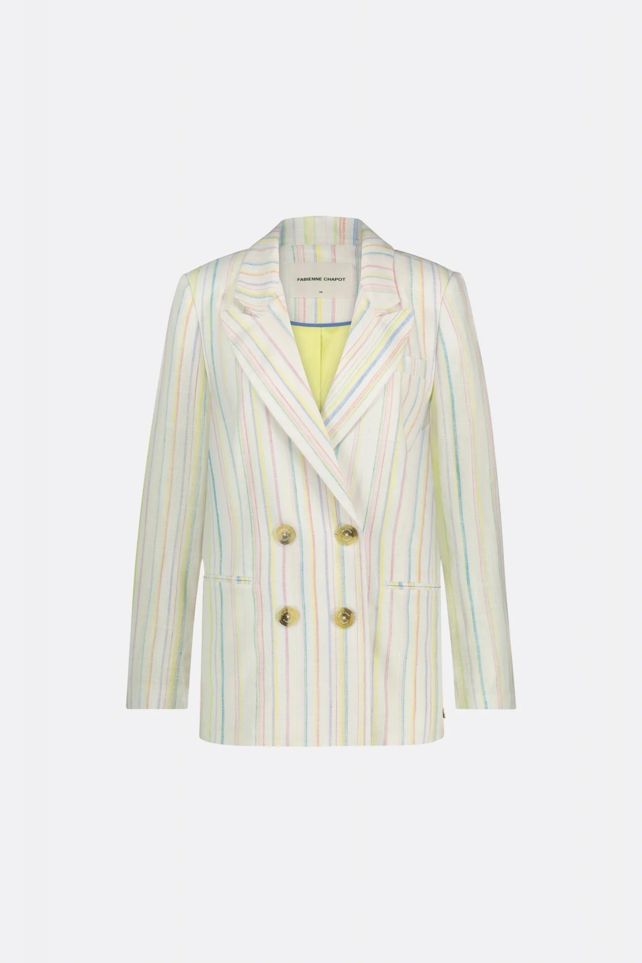 Fabienne Chapot Roger Striped Blazer - Lime Light