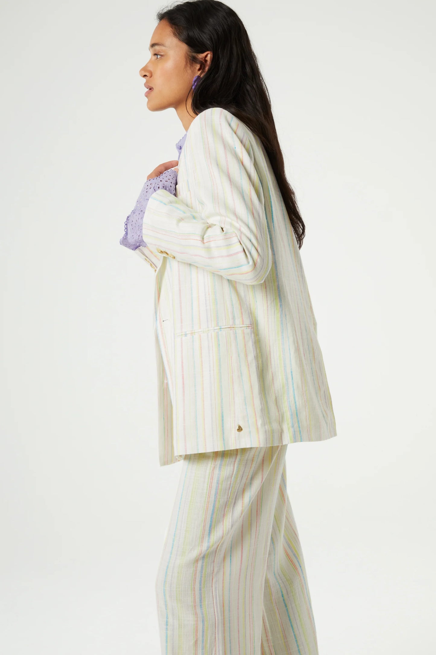 Fabienne Chapot Roger Striped Blazer - Lime Light