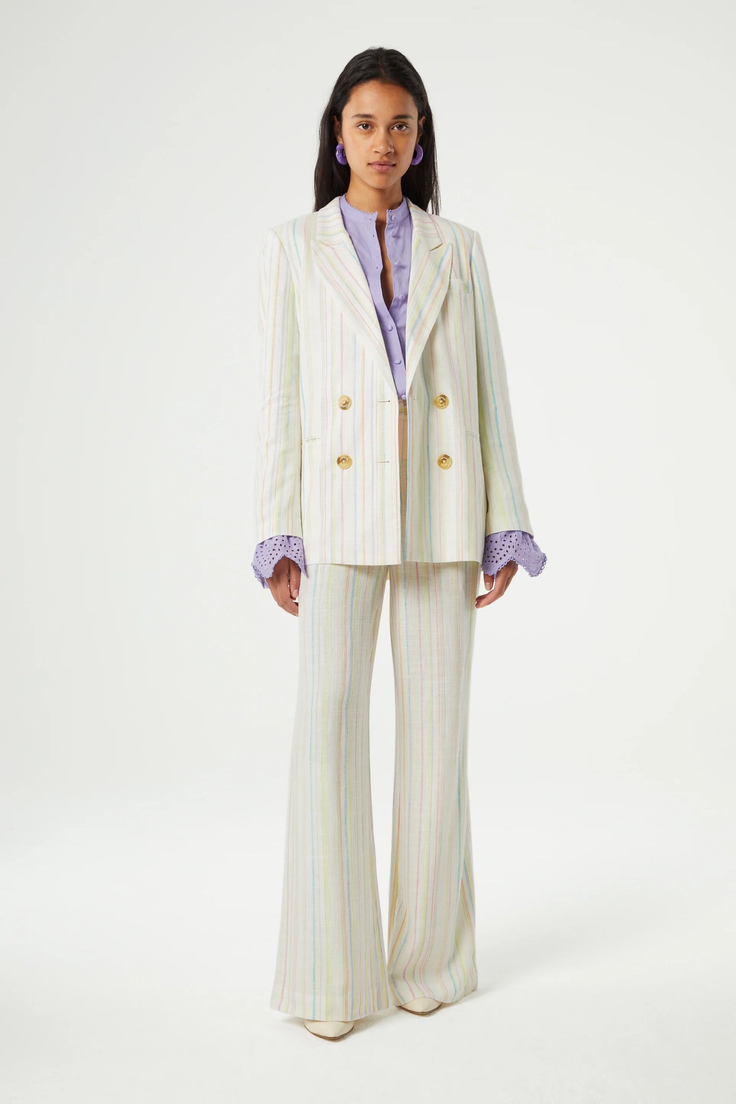 Fabienne Chapot Roger Striped Blazer - Lime Light