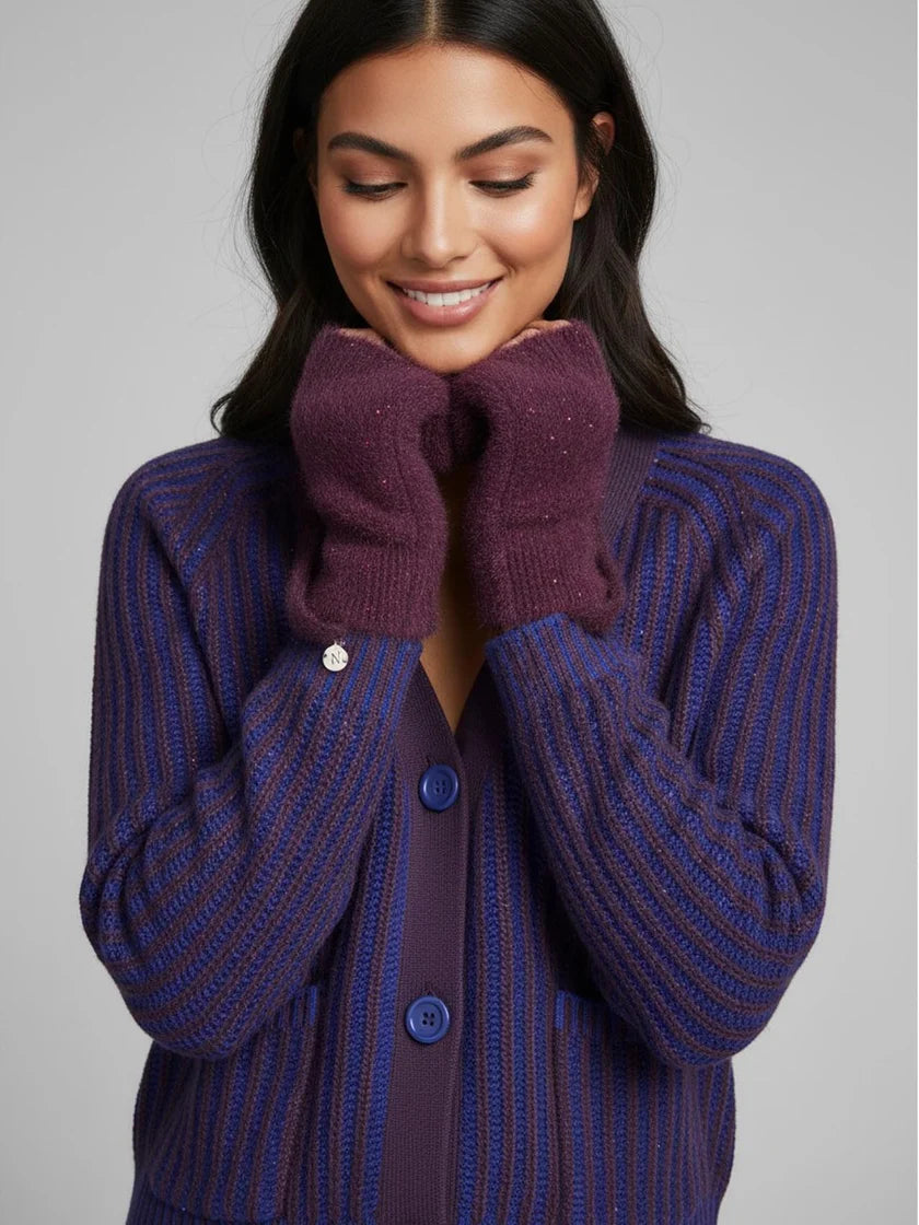 Nooki Chadwick Fingerless Gloves - Plum