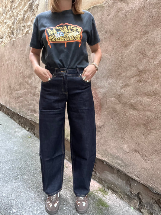 Barrel leg jeans - dark denim