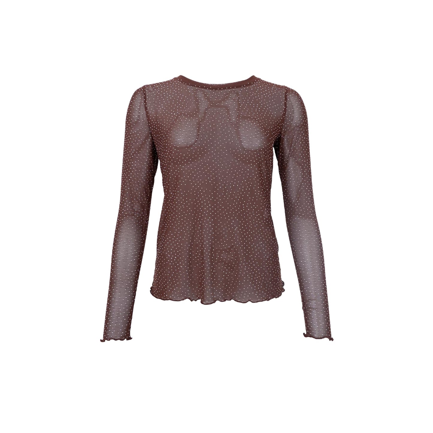 BC Alexis Rhinestone Top - coffee