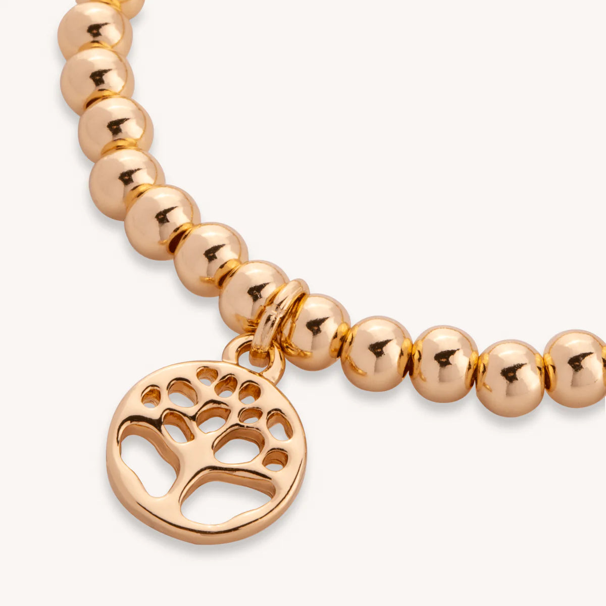 Emily Tree of Life Beaded Bracelet Gold-Tone